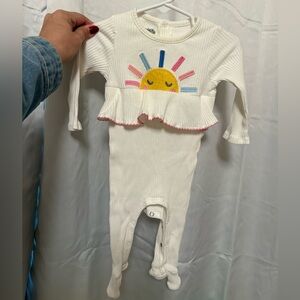 Mud Pie White One Piece with Sunburst Design